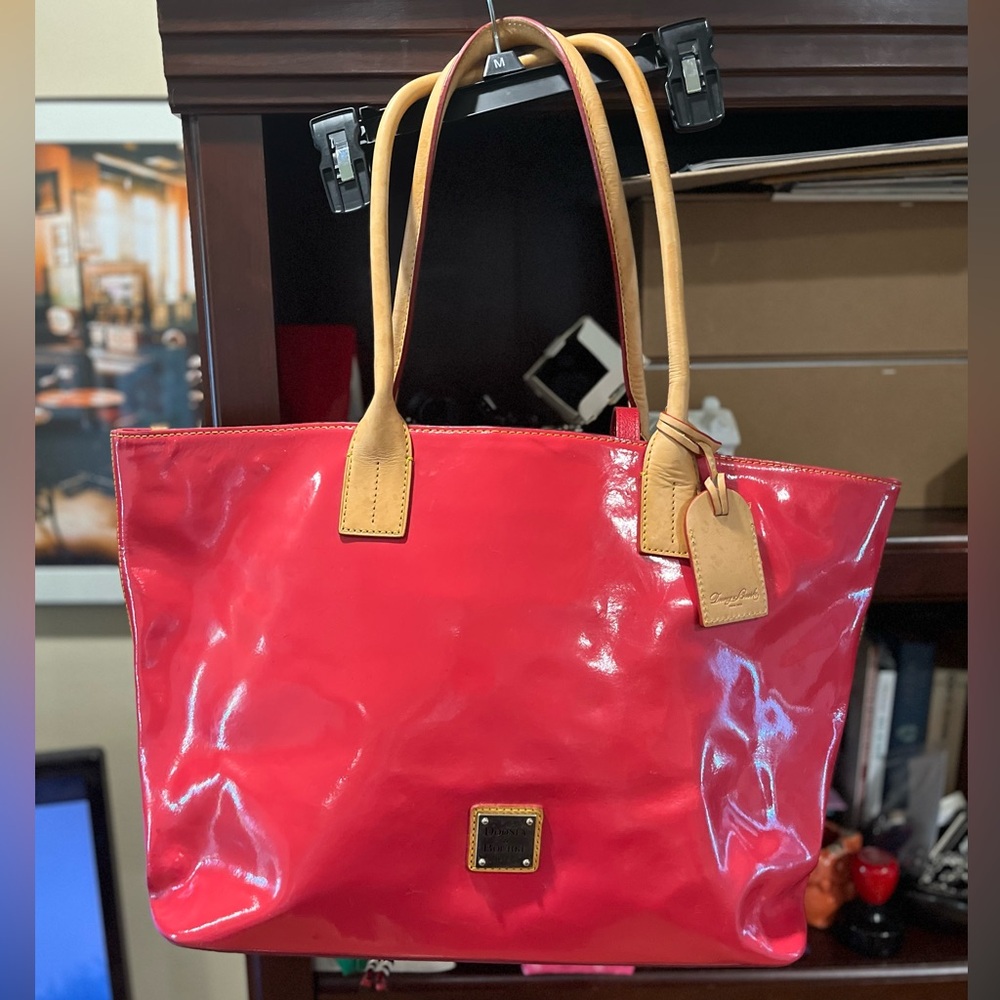 DOONEY & BOURKE Purse Salem Travel Tote Large Bag Pink Patent Leather Barbie